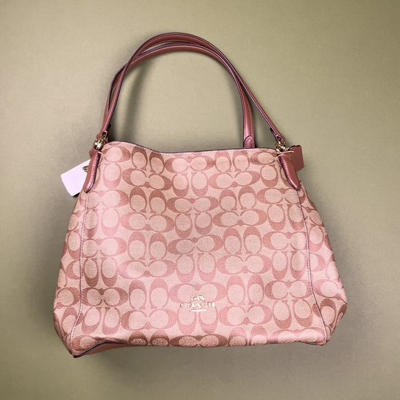Coach Bags Nwt Coach Hallie Shoulder Bag In Signature Canvas Poshmark